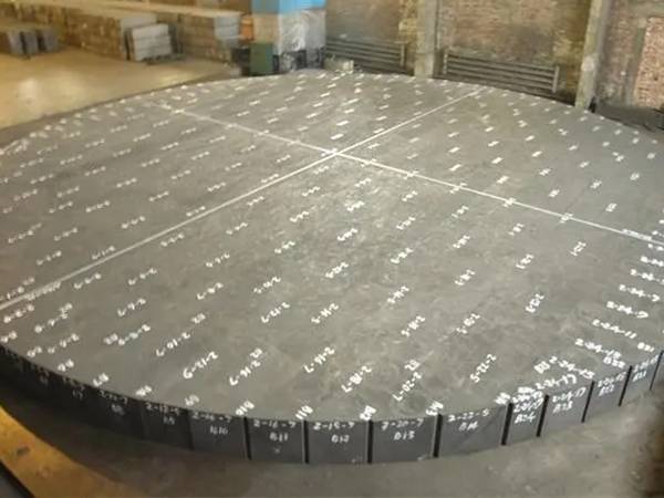 Carbon blocks are used for workshop industrial furnace construction.