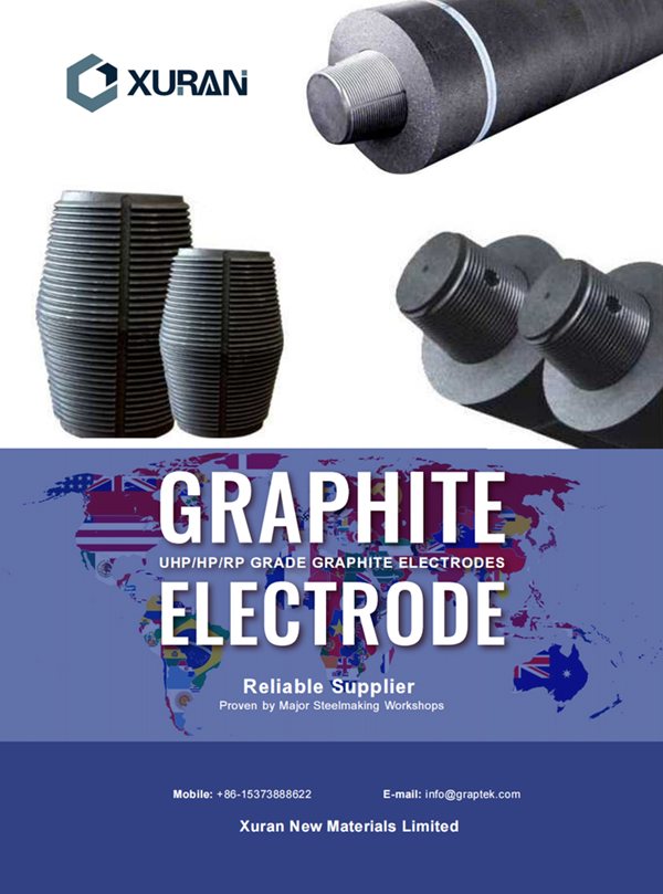 La imagen de portada del catálogo de electrodos de grafito.